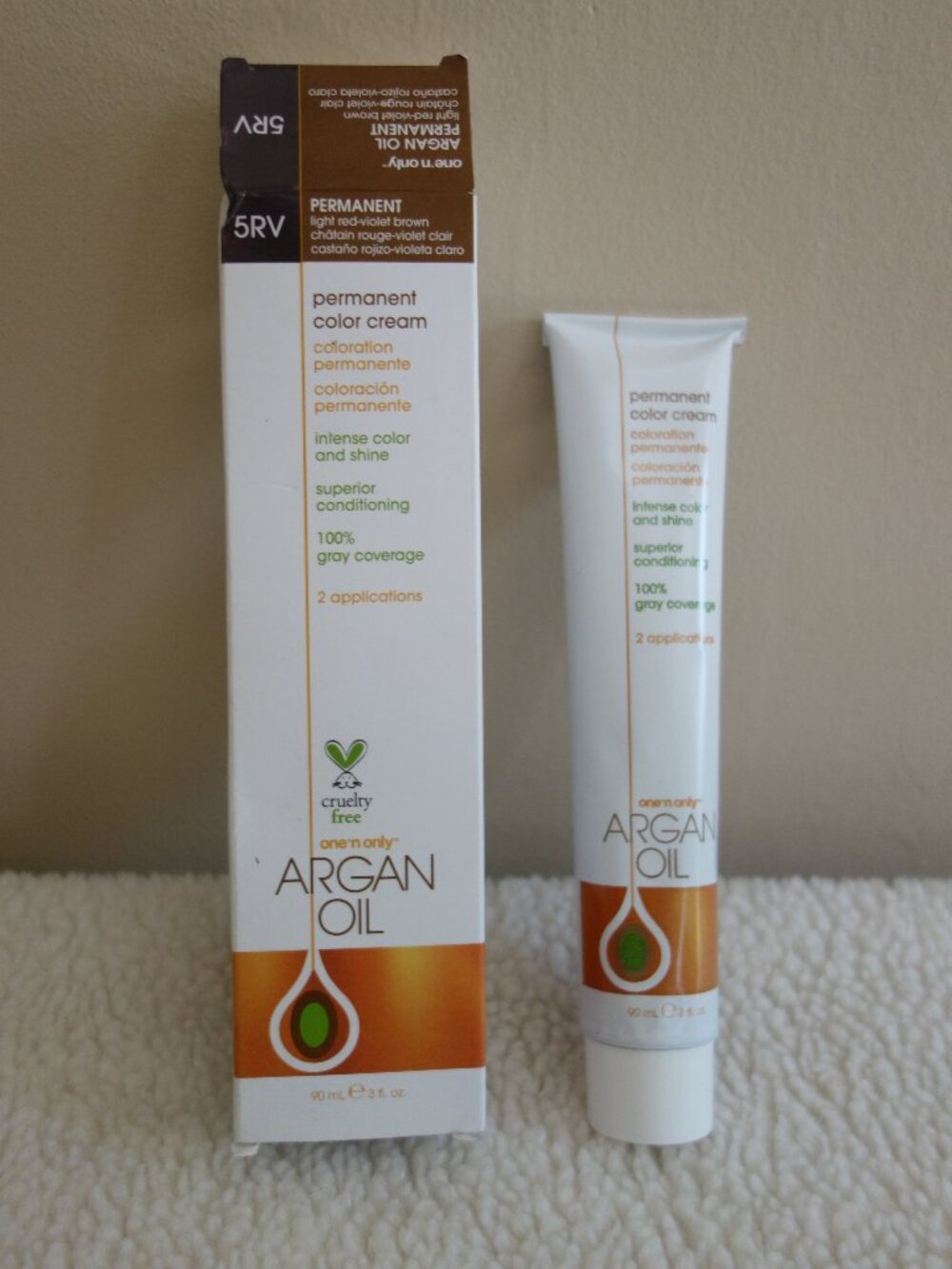 NIB ONE N ONLY Argan Oil Permanent Color Cream – 2 applications – 3 fl. Oz